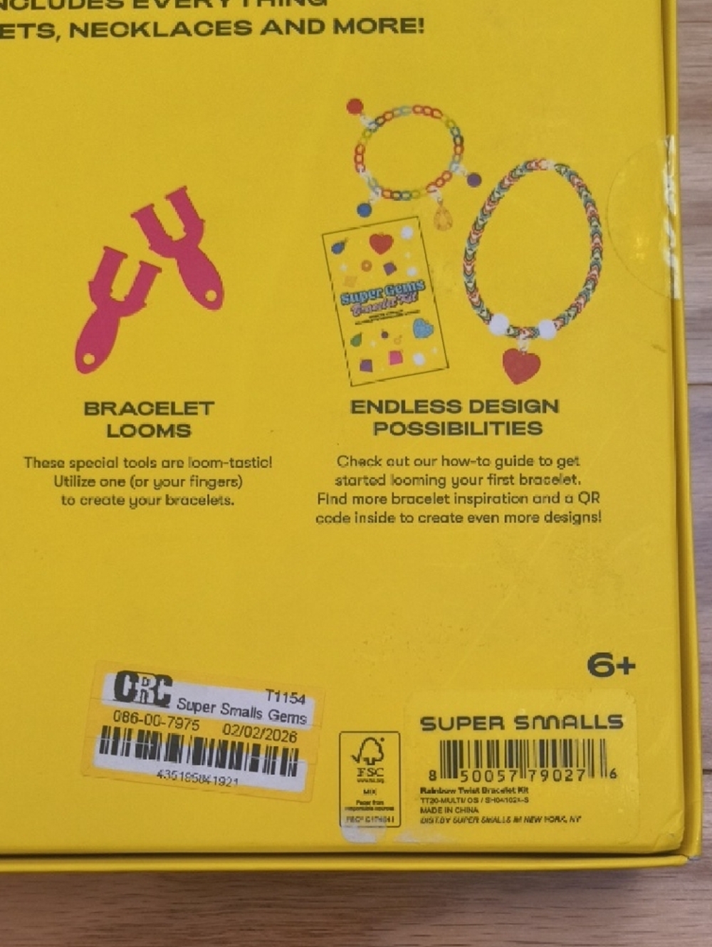 Super Smalls Super Gems Bracelet Kit Ages 6+ NWT - Picture 2 of 5